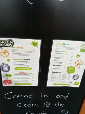 Menu at Greenway in Antwerpen