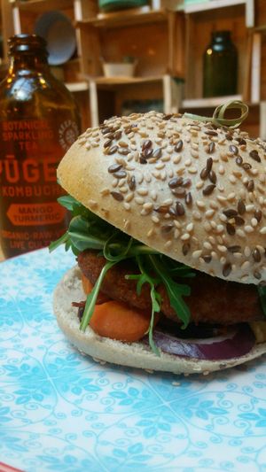Vegan burguer   at Greenway in Antwerpen