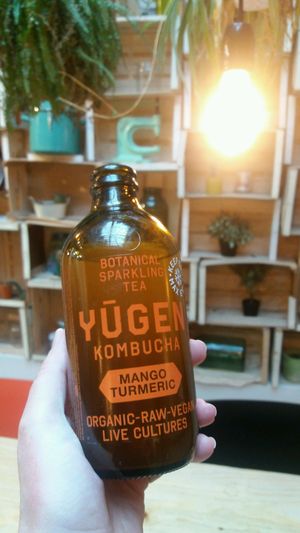 Kombucha! There are several flavours ^_^ at Greenway in Antwerpen