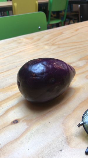 They give you a fake vegetable when you order in order to identify you order, creative idea :) at Greenway in Antwerpen