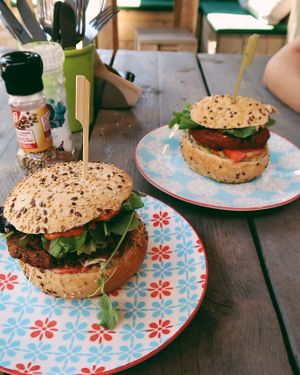 Black bean burger at Greenway in Antwerpen