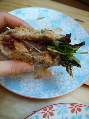 BBQ back bean burger (9,80 €) at Greenway in Antwerpen