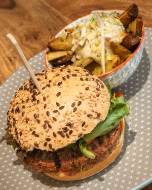 BBQ Black Bean Burger  at Greenway in Antwerpen