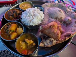 Vegan thali at Namaste Nepal Restaurant in Grand Junction