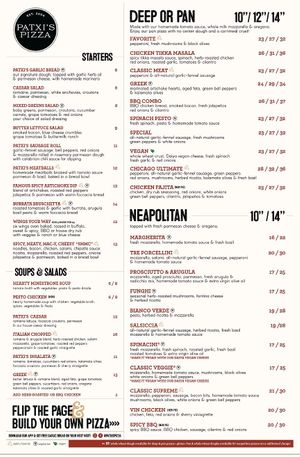 Menu 1/2 #Veganuary at Patxi's Pizza in Seattle