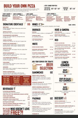 Menu 2/2 #Veganuary at Patxi's Pizza in Seattle