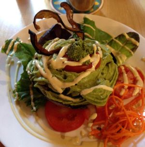 Sun portobello burger  at Indigo Age Cafe in Vancouver