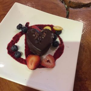 Cacao cake at Indigo Age Cafe in Vancouver