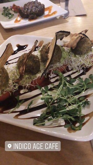 Mini burgers  at Indigo Age Cafe in Vancouver