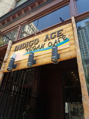Entrance at Indigo Age Cafe in Vancouver