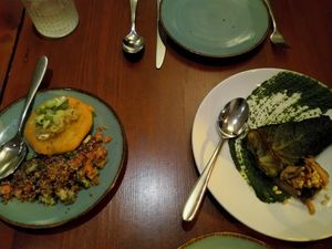 First dishes at Hortus in The Hague