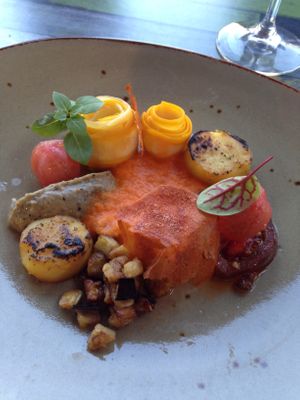 Main course: deconstructed ratatouille  at Hortus in The Hague