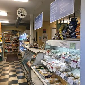 Deli case at Blue Hill Co-op and Cafe in Blue Hill