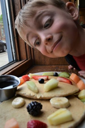 Looking forward to eating those vegan pancakes! at Domus Fare in Fredonia