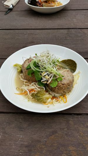 Rice cakes & Noodles ~ Yum! at Food Forest Organics in Greytown