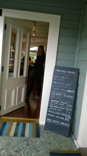 menu board at Food Forest Organics in Greytown