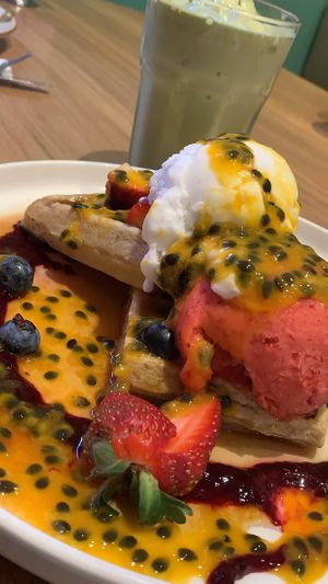 Waffles  at Argo on the Parade in Adelaide