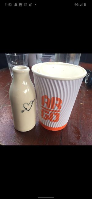 Cute milk bottle at Argo on the Parade in Adelaide