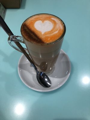 Carrot spiced latte  at Argo on the Parade in Adelaide