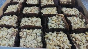 eggless butterscotch brownies   at Good Food Vegetarian in Quezon City
