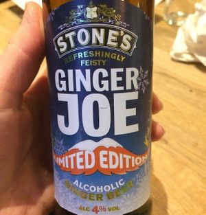 Gluten-free alcoholic ginger beer! Was good. :) at The Vegan Bar in Malmo