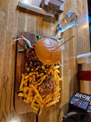 Philly burger? I ordered a cheese steak sandwich at The Vegan Bar in Malmo