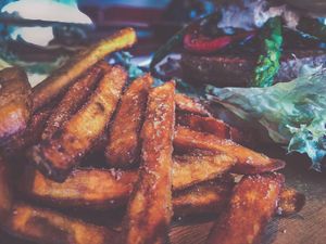 Sweet potato fries   at The Vegan Bar in Malmo