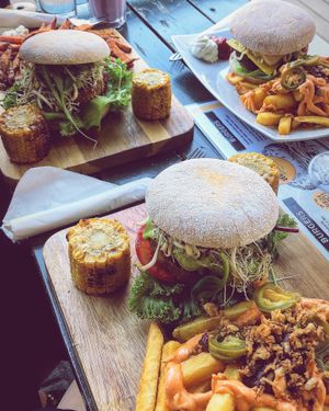Mixed burgers at The Vegan Bar in Malmo