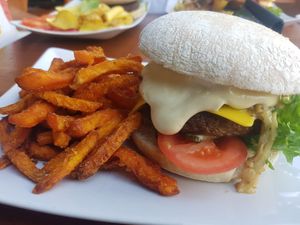 Mayo burger at The Vegan Bar in Malmo