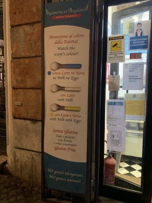 blue scoop=vegan at Gelateria dell Angeletto in Rome