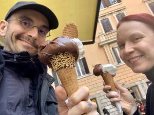 nom nom at Gelateria dell Angeletto in Rome