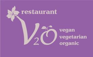 the logo at V2O Restaurant in Friedrichshafen