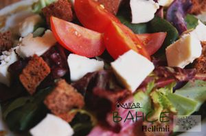 Salad with Halloumi at Ambar Cafe & Organic Shop in Nicosia
