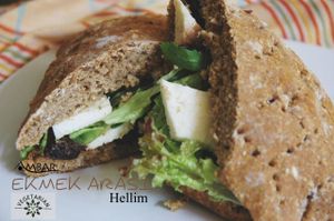 Sandwich with Halloumi at Ambar Cafe & Organic Shop in Nicosia