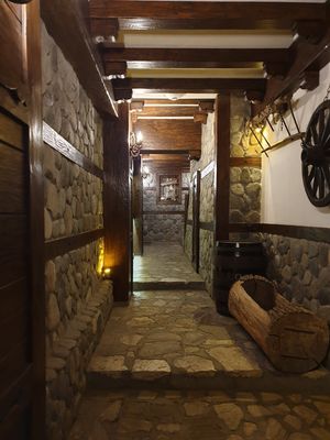 Entrance at Matsurev Inn in Bansko