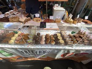 The stall  at The Free From Bakehouse in London