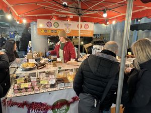 Friendly stall!  at The Free From Bakehouse in London