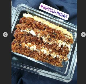 Carrot cake at The Free From Bakehouse in London