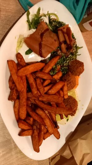 Falafel with sweet potato fries at Mahmoud's - Bergheimerstrasse in Heidelberg