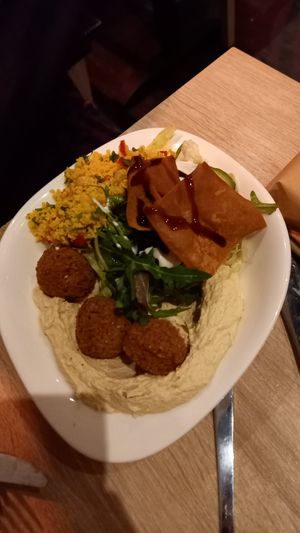 Falafel with hummus at Mahmoud's - Bergheimerstrasse in Heidelberg