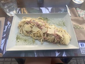Carbonara at roots in Thessaloniki