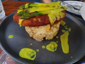 Shnitzel at roots in Thessaloniki