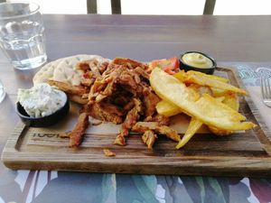 Vegan Gyros at roots in Thessaloniki