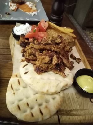 Vegan gyros at roots in Thessaloniki