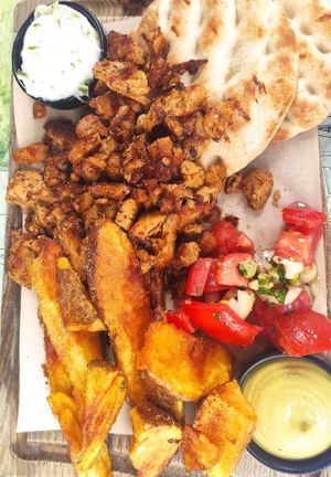 Vegan Gyros at roots in Thessaloniki