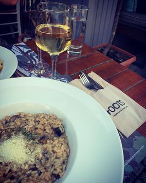 Mushroom Risotto  at roots in Thessaloniki