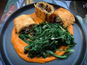 Mushroom Wellington  at roots in Thessaloniki