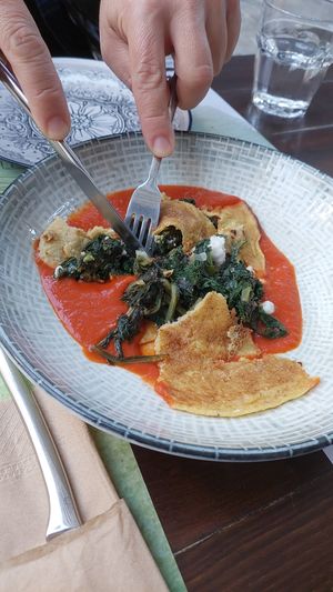 wild greens (small portion for the price) at roots in Thessaloniki