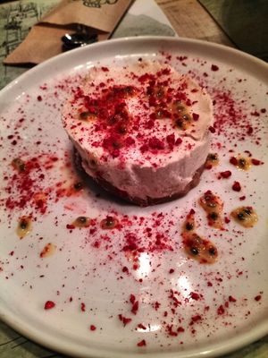 Cheescake at roots in Thessaloniki