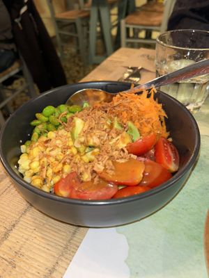 Poke bowl  at roots in Thessaloniki